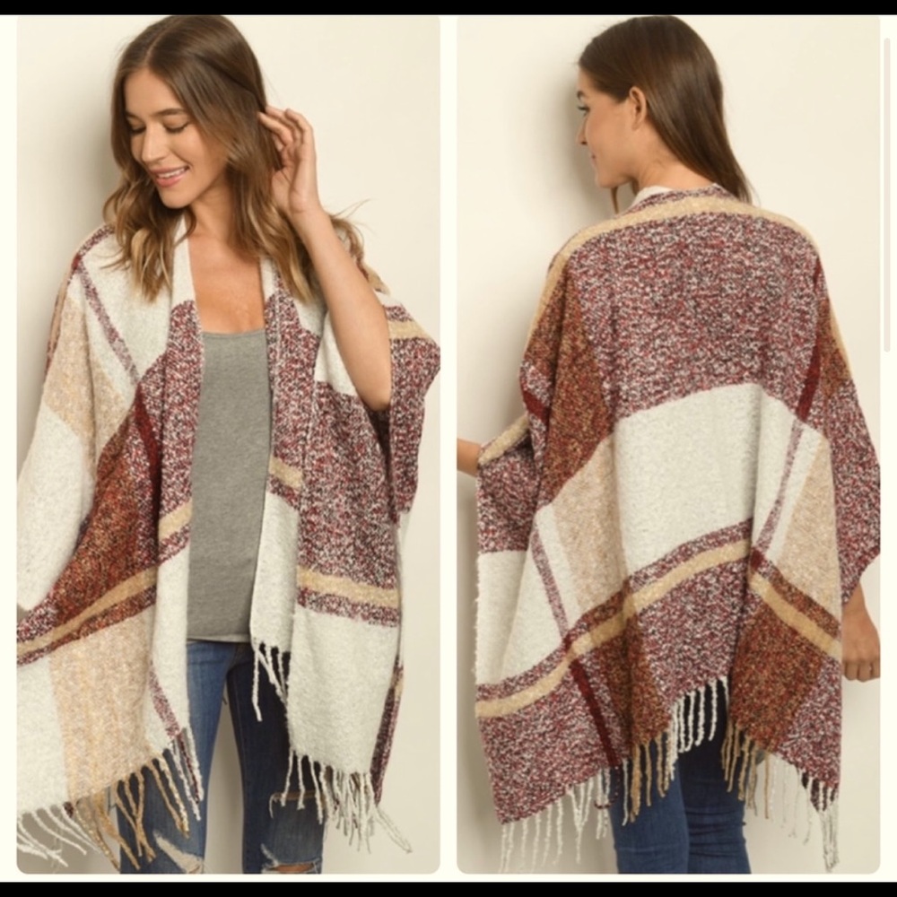 Pink Poncho Shawl